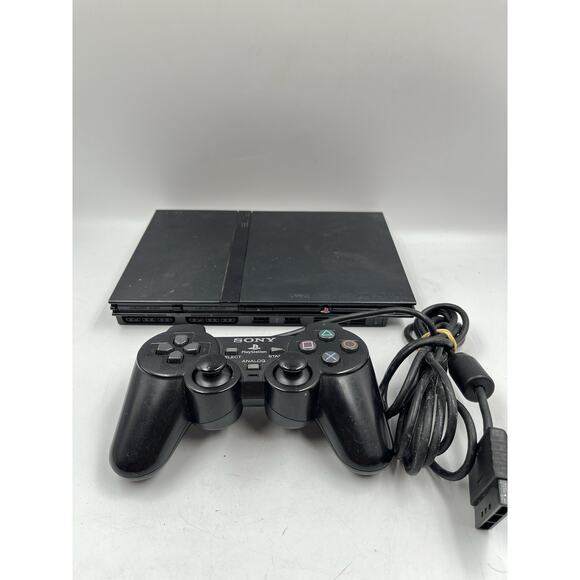 Sony PlayStation 2 Slim PS2 Console Complete w Original DualShock 2 Controller - Picture 3 of 12